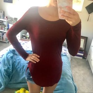Maroon Faux Piko